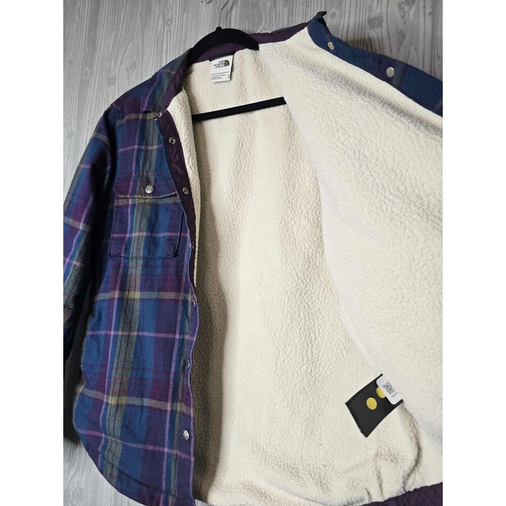 The North Face Sherpa Lined Womens Plaid Campshire Shirt M | Cozy Outdoorsy - Picture 6 of 8